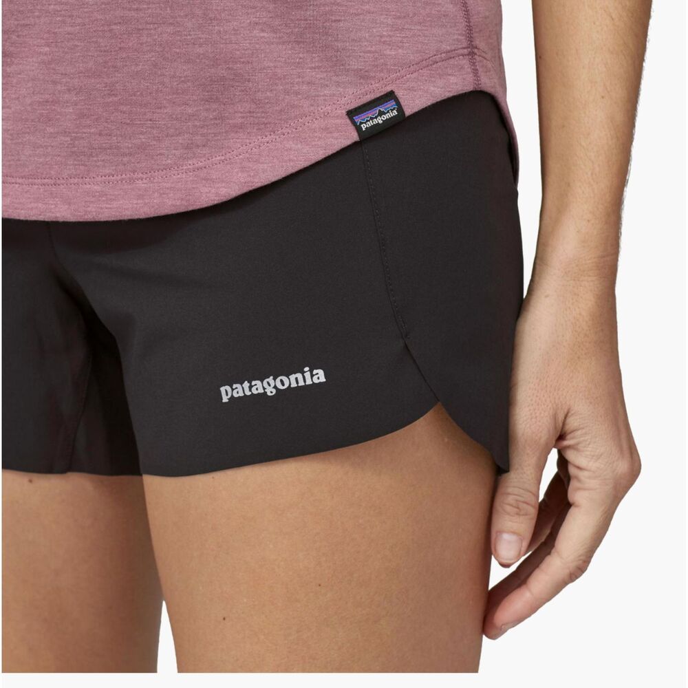 PATAGONIA Black Strider Pro Shorts 3.5" Running Hiking Womens Medium
